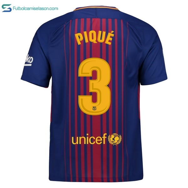 Camiseta Barcelona 1ª Pique 2017/18